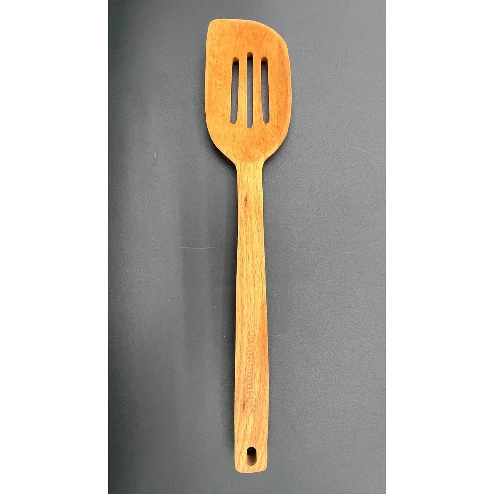 Calphalon Wooden Slotted Spoon‎ Spatula Turner Kitchen Utensil 13.25